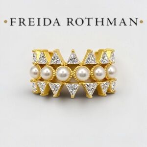 New Freida Rothman set of 3 Stackable rings, Size 8